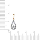 Подвеска из красного золота с фианитом