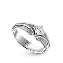 Кольцо из белого золота с бриллиантом