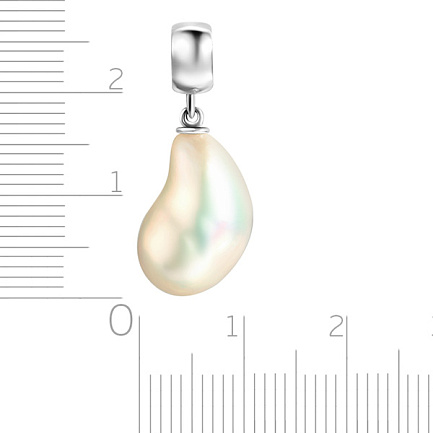 Подвеска из белого золота с жемчугом