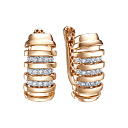 Серьги из красного золота с бриллиантами