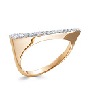 Кольцо из красного золота с бриллиантами