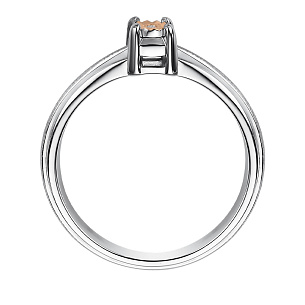 Кольцо из серебра с бриллиантом