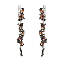 Серьги с английским замком из серебра с фианитом