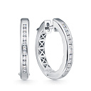 Серьги из белого золота с бриллиантами