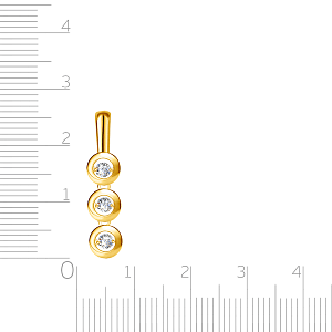 Подвеска из желтого золота с бриллиантами
