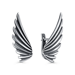 Серьги с английским замком из серебра