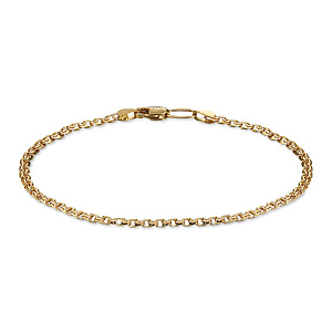 Браслет ручной работы из желтого золота, плетение бисмарк