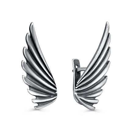 Серьги с английским замком из серебра