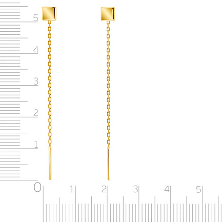 Продевки из желтого золота, плетение якорное