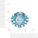 Кольцо из белого золота с бриллиантами, топазом