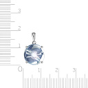 Подвеска из белого золота с бриллиантом, топазом