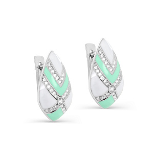 Серьги с английским замком из серебра