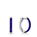 Серьги с английским замком из серебра с эмалью