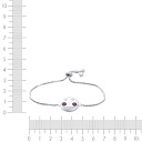 Браслет декоративный из серебра с фианитом