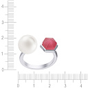 Кольцо из серебра с жемчугом