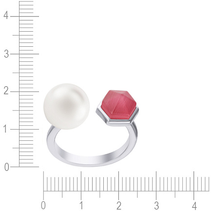 Кольцо из серебра с жемчугом