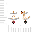 Джекеты из красного золота с фианитом