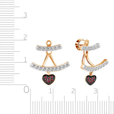 Джекеты из красного золота с фианитом