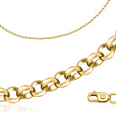 Цепь автомат из серебра, плетение бельцер (ролло)