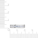 Кольцо из белого золота с фианитами