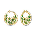 Серьги с английским замком из желтого золота с бриллиантами