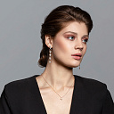 Колье из красного золота с фианитами