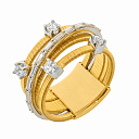 Кольцо из комбинированного золота с бриллиантами