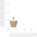 Подвеска из красного золота с фианитом