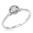 Кольцо из белого золота с бриллиантами