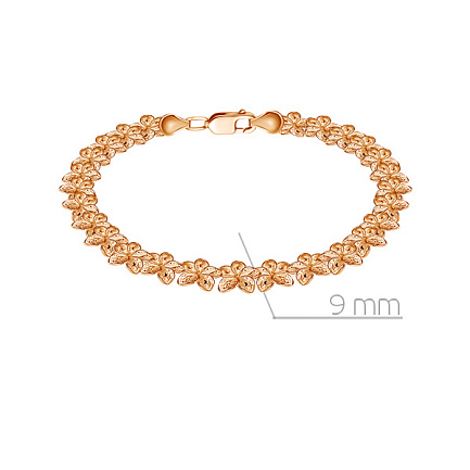 Браслет декоративный из красного золота