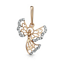 Подвеска из красного золота с бриллиантами