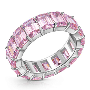 Кольцо из серебра с фианитом