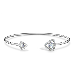 Браслет декоративный из белого золота с бриллиантами