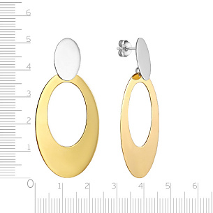 Пусеты из серебра с золочением