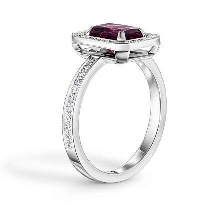 Кольцо из белого золота с бриллиантами