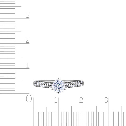 Кольцо из серебра с фианитом