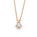 Колье из красного золота с бриллиантом