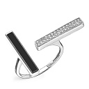 Кольцо из серебра с фианитами