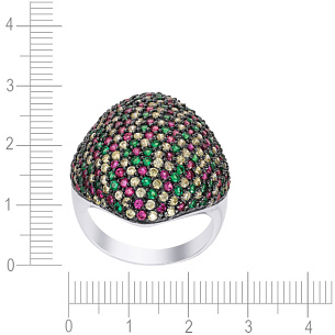 Кольцо из серебра с фианитом