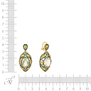 Серьги из желтого золота с бриллиантами, перидотами