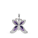 Подвеска из серебра с фианитами