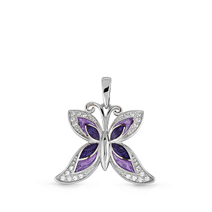 Подвеска из серебра с фианитами