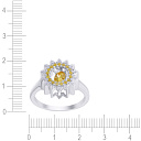 Кольцо из серебра с фианитом