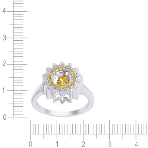 Кольцо из серебра с фианитом