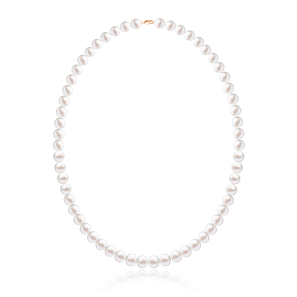 Бусы из красного золота с жемчугом