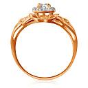 Кольцо из красного золота с фианитами Сваровски