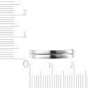 Кольцо обручальное из белого золота