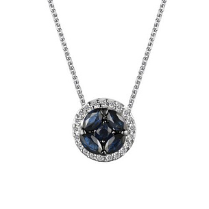 Колье из белого золота с бриллиантом