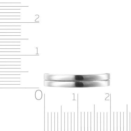 Кольцо обручальное из белого золота