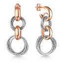 Серьги из серебра с позолотой